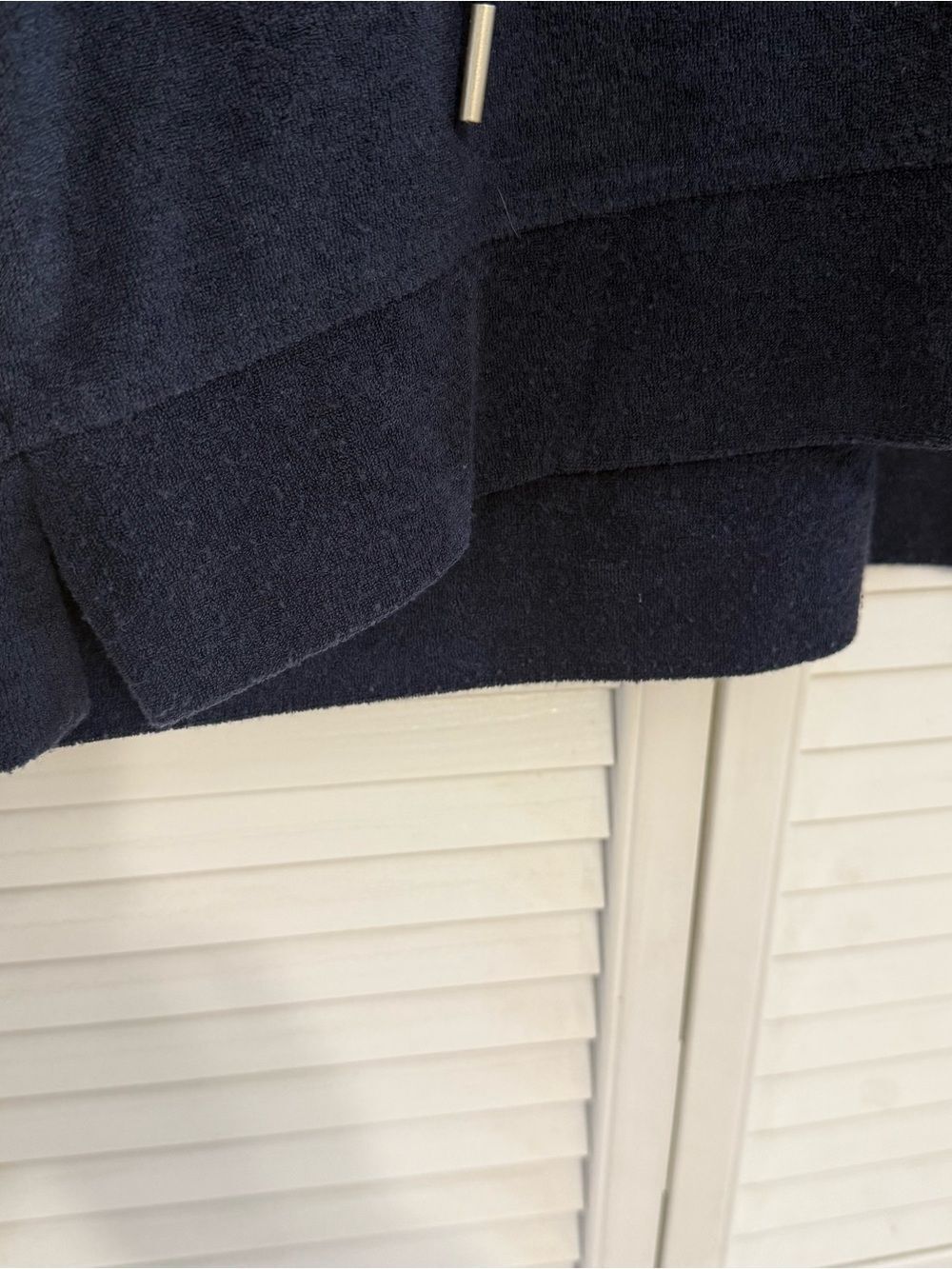 C&C California Navy Terry Short Sleeve Half-Zip Hooded Pullover - Picture 3 of 8